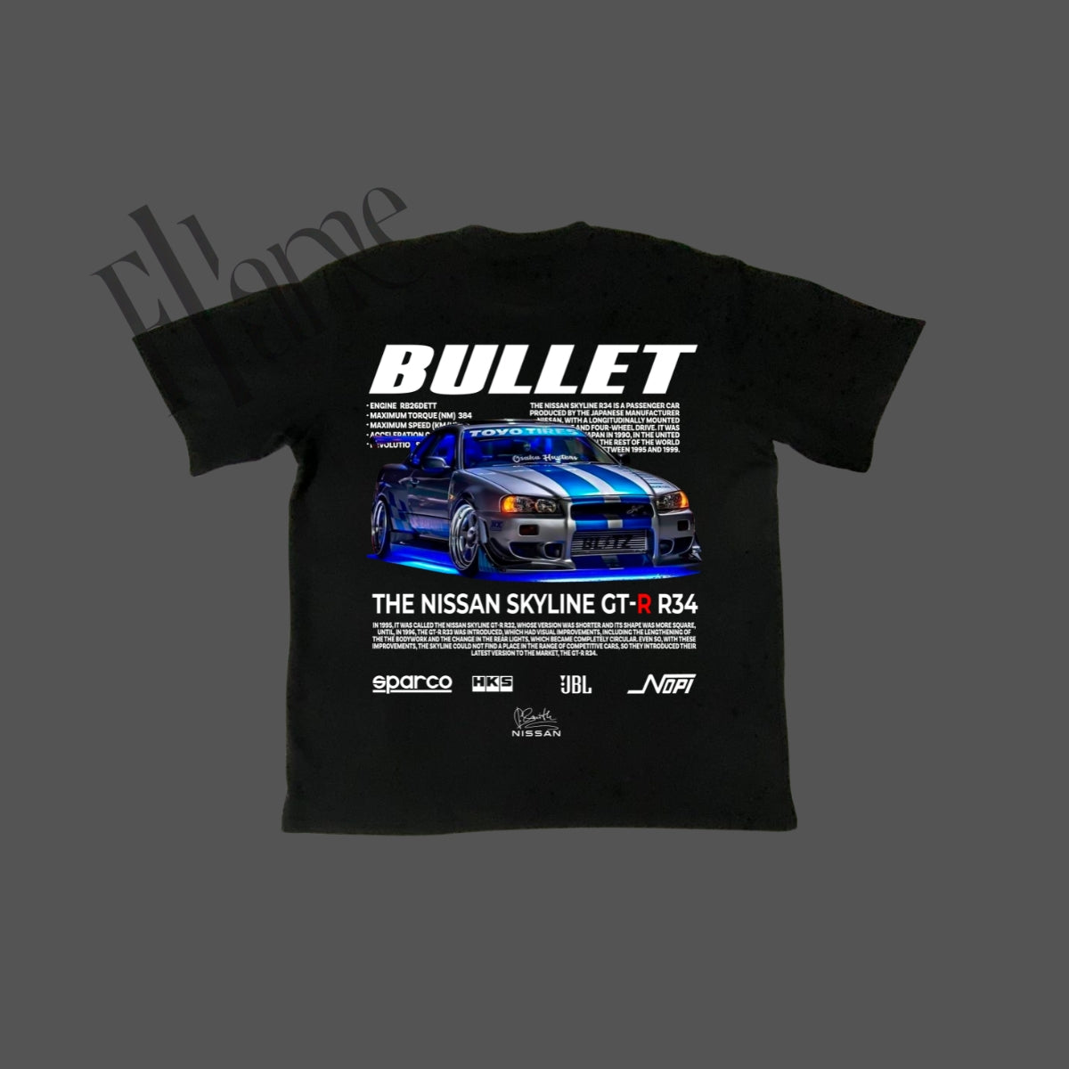 Camisa Oversize NISSAN SKYLINE GTR34